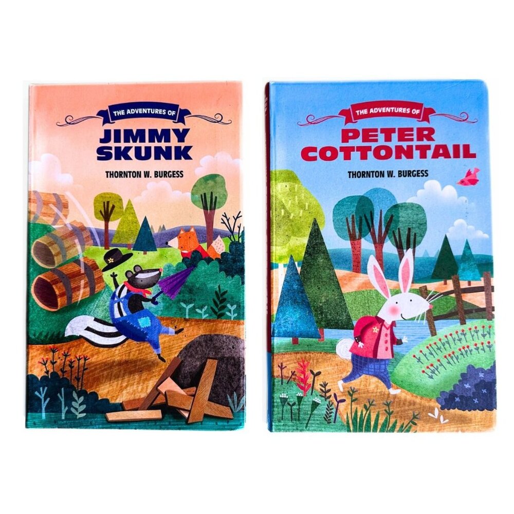 THE ADVENTURES OF JIMMY SKUNK & PETER COTTONTAIL Kids Classic Hardcover EUC